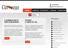 Tablet Screenshot of carrozasparafiestas.com